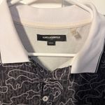 Karl Lagerfeld Men's Paris Gray Polo Button Golf Shirt Size Medium Short Sleeve Photo 1