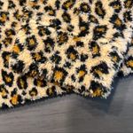 BP . Leopard Print Fuzzy Sherpa Pullover Quarter Zip Black Pink - M‎ Photo 3