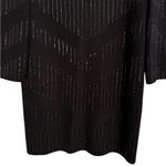 St. John  Black Sequin Sweater Knit Dress Long Sleeve Size Medium Photo 6
