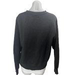 Aritzia  TNA Women's Black Fleece Long Sleeve Crew Neck Sweatshirt Top Size 2 Photo 1