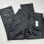Judy Blue  Faux Leather Tummy Control High Rise Straight Pants Black Size 14W NWT Photo 0