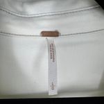 Free People  Denim Button Front Long Sleeve Mini Dress in White Photo 1