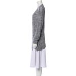 Vince Linen V-Neck Sweater Gray Heather Long Line Tunic Size XS Photo 1