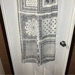 fab'rik Fab’rik White/Black Boho Print Lightweight Wide Leg Pants size Small Photo 9