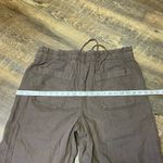 American Eagle Dreamy Drape Linen-Blend Pull On Crop Pant Wide Leg Women’s Large Photo 6