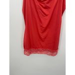 Maurice's Womens Salmon Cami Tank Top Size L Lace Y2K Stretch Preppy Romantic Dainty Photo 2