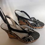 Coach "Rachel" Ribbon Lace up Ankle Cork Wedges Sz 7 Style A3175 Photo 1