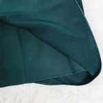 Gianni Bini  Green Satin Halter Mini Dress Backless Mod 60s Minimalist‎ Large New Photo 8