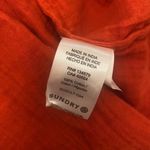 Sundry  2 Womens Medium Electric Red Boho Tunic Dress Gauzy Cotton Short Dress Photo 5