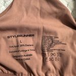 StyleRunner‎ Racerback Tank Top Women's Large Brown Built Photo 4