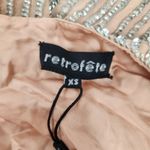 Retrofete Gabrielle Robe Dress in Nude Silver Sequins Size XS *Missing Belt* Tan Photo 6