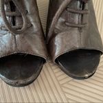 Sam Edelman Booties Wakefield wedge Lace Up Brown Peep Toe Casual Neutral Classy Photo 4