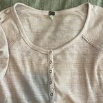 We The Free  by Free People pink long sleeve waffle shirt Photo 4