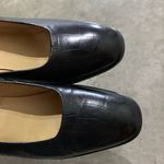 Cathy Jean  Vintage Y2K Black Leather Chunky Heel Pumps SZ 7.5 Photo 2