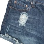 Adam Levine  JRS SZ 5/6 Cufffed Jean Shorts Distressed Rips Frayed Hems Mid-Rise Photo 1