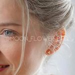 Rose Gold Triple Ball Dot Flat Back Earrings Pink Photo 3