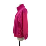 Athleta Triumph Hybrid Half Zip Sweatshirt Top Cinched Pink Size Large Photo 5