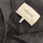 frame denim Frame Patch Pocket Short Sleeve Linen Blend Button-Down Romper Size Small Photo 5