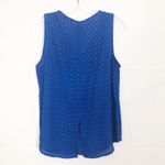 Verse Blue Chiffon Novelty Heart Print Sleeveless Top Size Small Photo 5