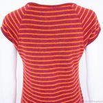 Free People red and yellow stripes wool cotton blend sweater dress, XS Photo 5