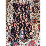 Free People Floral Button Retro Love Front Midi Skirt Black Pink Boho Size 8 Photo 6