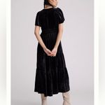 Anthropologie Somerset Velvet Maxi Dress Womens Small Black Photo 2