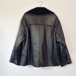ZARA Shearling Double Faced Oversized Jacket Brown Photo 6