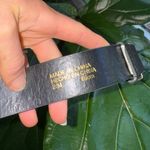 Faux Leather Double Circle Belt Black Photo 4