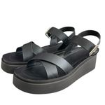 Report Platform Black Straps Sandals Women’s Size 7 Chunky Edgy Photo 2