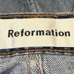 Reformation  Lola Blue Wash Button Fly High Rise Cut Off Denim Jean Shorts Sz 23 Photo 3