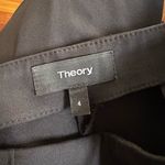 Theory  Black Stretch Pants Ankle Zipper Hem Y2K Classic City Minimalist Size 4 Photo 2