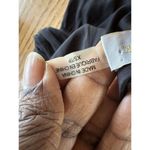 Ramy Brook  Women's Sheer Silk Belted Dress Navy Blue Drop Waist Tiered Sleeves Photo 6