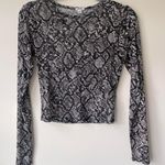 Garage Windsor Mesh Snakeskin Long Sleeve Photo 0
