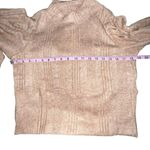 BOG Band of the Free Tan Camel Long Puff Sleeve Mock Neck Knit Blouse Large New Photo 3