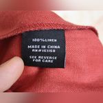 525 America  | Red Clay Linen Tulip Hem Midi Skirt Photo 6