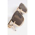 Gucci  GG Upside Down Rectangular Sunglasses in Gold New Womens Sunnies Photo 4