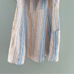 Reformation  Landy Marbella Off Shoulder Linen Stripe Dress 12 Photo 8