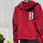 Bebe  Black Red White Women's Logo Hoodie with Drawstring Activewear Sportswear M Photo 1