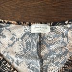 Free Kisses Snake Pattern Graphic Fitted Blouse Brown Black MSRP $38 Photo 1