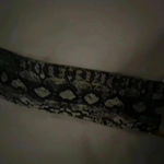 UNBRANDED BLACK CROSSBODY PURSE ADJUSTABLE BLACK WHITE GREEN SNAKESKIN … Photo 1