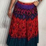 Neiman Marcus  Red Silk Vintage Maxi Skirt Sz 16 Photo 0