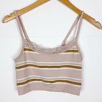 Aerie Seamless Lace Trim Longline Bralette Size Medium Photo 0