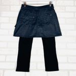 Athleta  Denim Bettona Classic Mini‎ Skirt 2 in 1 skirted Tight leggings Size XS Photo 7