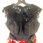 Splash One Piece Side Cutout Black Pink Floral Hoco Dress 8 Photo 7