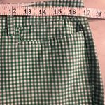 Talbots  Perfect Skimmer Pants Womens 10 Green Gingham Plaid Cropped Pants EUC Photo 4