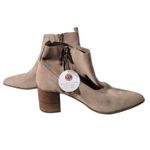 Blondo Laureece Waterproof Suede Ankle Booties Block Heel Side Zip Tan 10M Photo 13