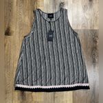 W5  Black and White Striped Tank Top Photo 1