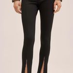 Mango Black Ankle-Cropped Pants with Slit Photo 0
