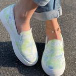 Lime Tye Dye Slip On Sneaker Multiple Size 6 Photo 2
