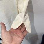 Rafaella ‎ Cream Top Boat Neck Short Sleeve Lace-Up Casual Blouse Photo 4